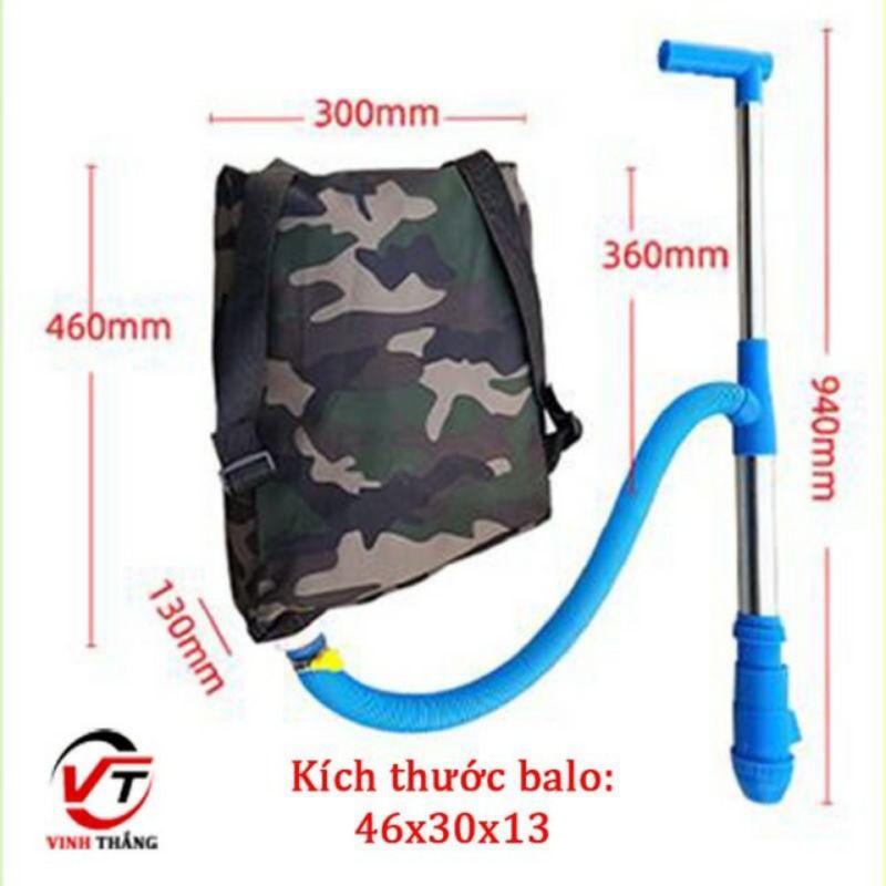 Máy, balo bón phân dạng gậy inox TMP-04A, Dụng cụ bón phân đeo vai lưng dạng Túi balo vải