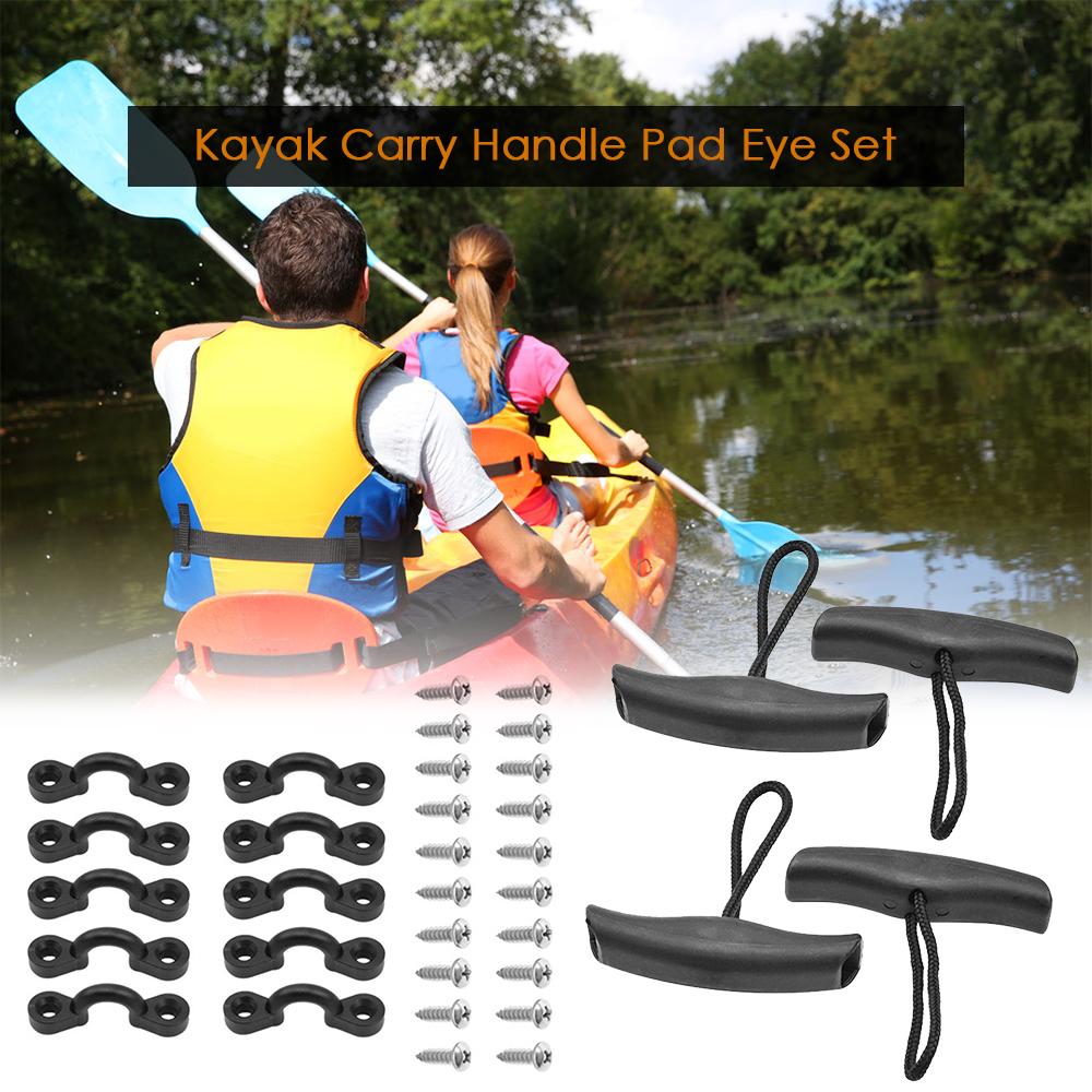 Kayak Carry Pull Handles with Cord Pad Eyes Screws for Canoe Boat