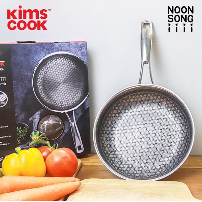 Chảo Noon Song inox 3 lớp đáy từ chống dính 2 mặt KIMS COOK 32cm