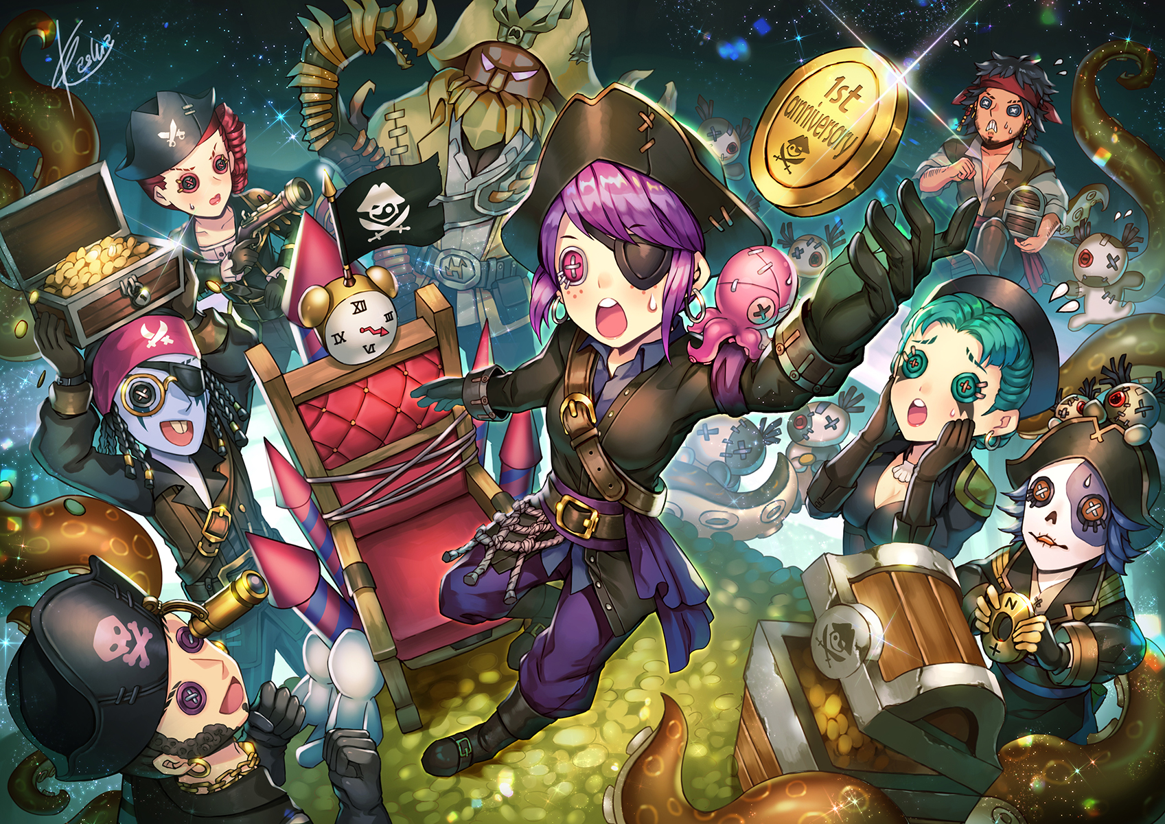 SET 3 Tranh Poster Identity V A4 21cmx30cm nhóm và nhân vật