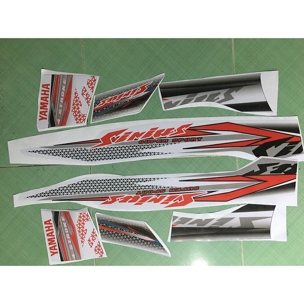 Tem sirius 110 trắng đỏ