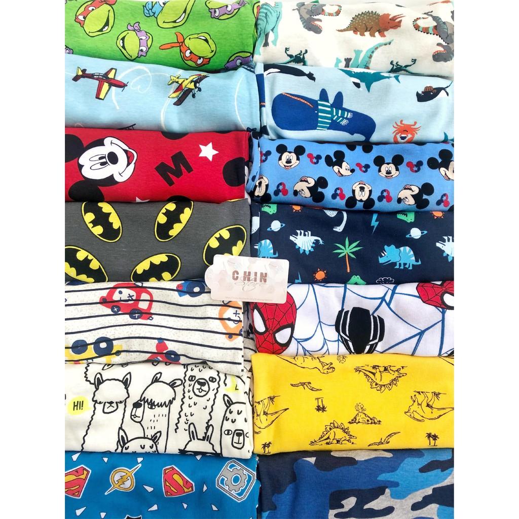 Bộ cotton cho bé vải xuất dư