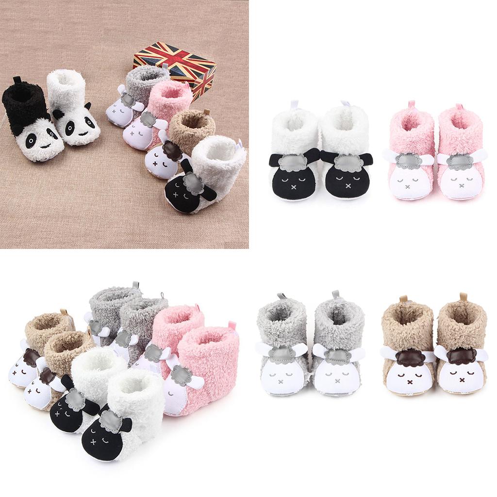 Cute Cartoon Animal Unisex Kids Fleece Shoes Baby