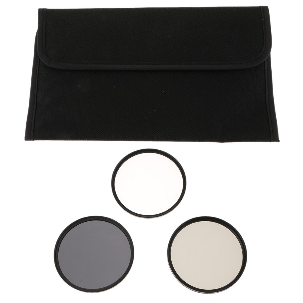 77mm Kỹ Thuật Số Bộ Lọc TIA UV, CPL/Tròn Polarising, ND8 với Túi Bảo Quản