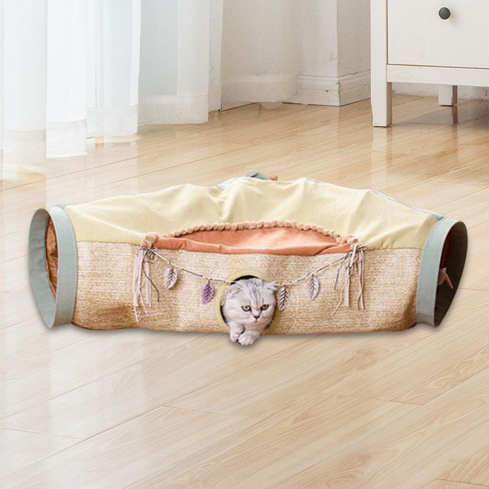 Collapsible Cat Tunnels Tube Maze Tubes Bed House Interactive Toys for Ferrets Kitten