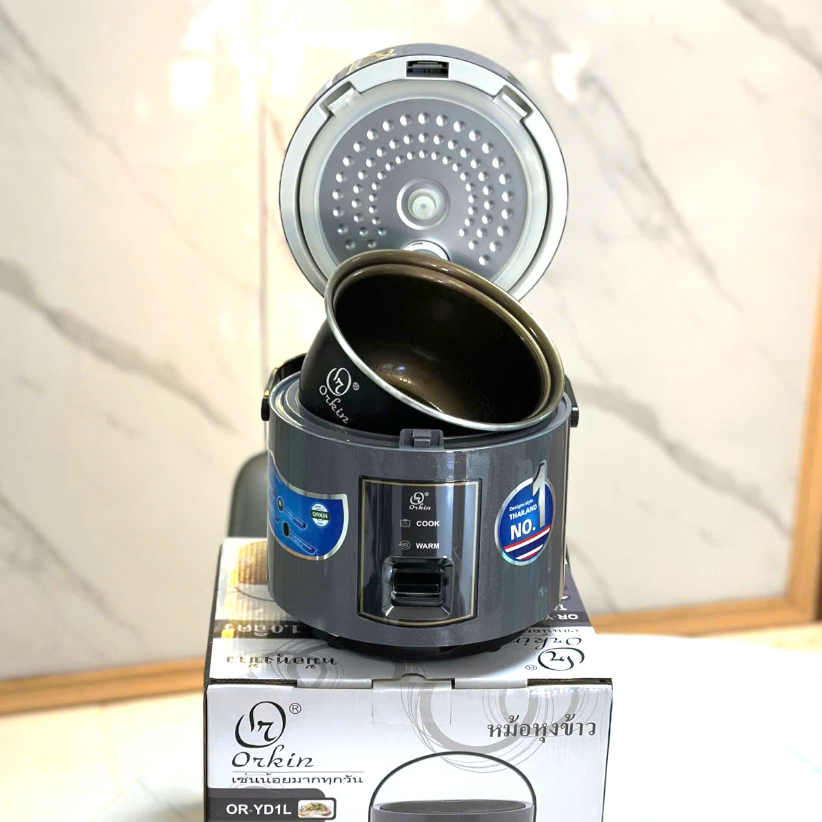 Nồi cơm điện Orkin Thái Lan OR-YD1L dung tích 1L, lòng phủ Ceramic giữ nhiệt tốt - Hàng chính hãng