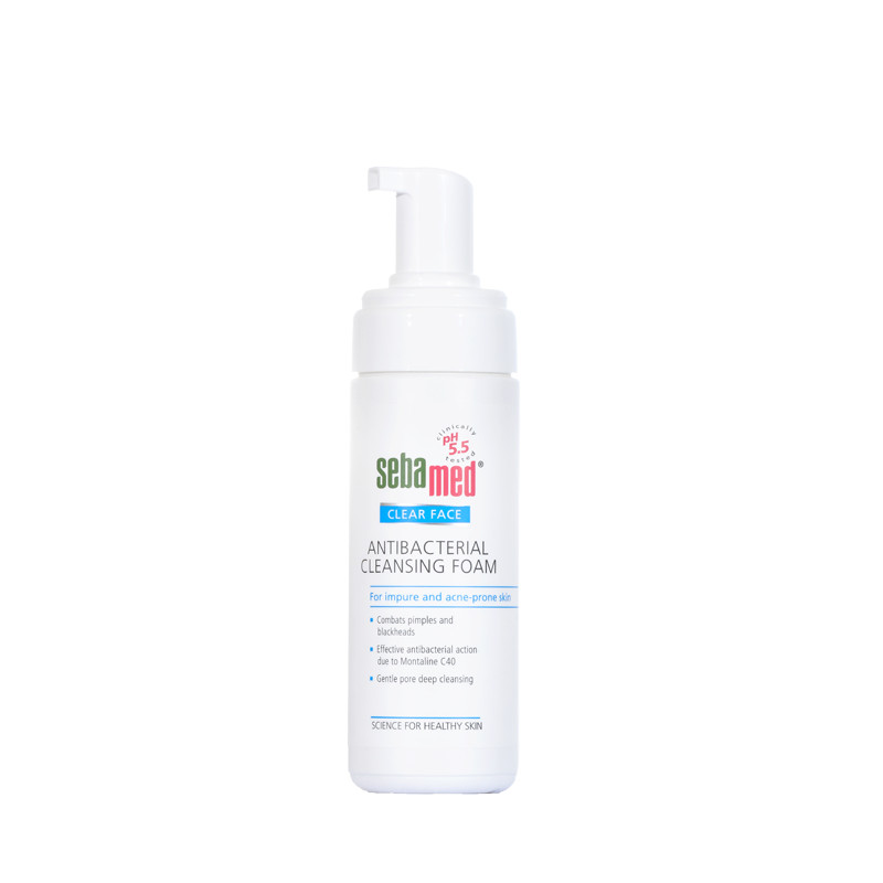 Combo Sữa rửa mặt + Nước cân bằng da kháng khuẩn và giúp se khít lỗ chân lông SEBAMED pH5.5 + Tinh dầu trà tràm Rebirth