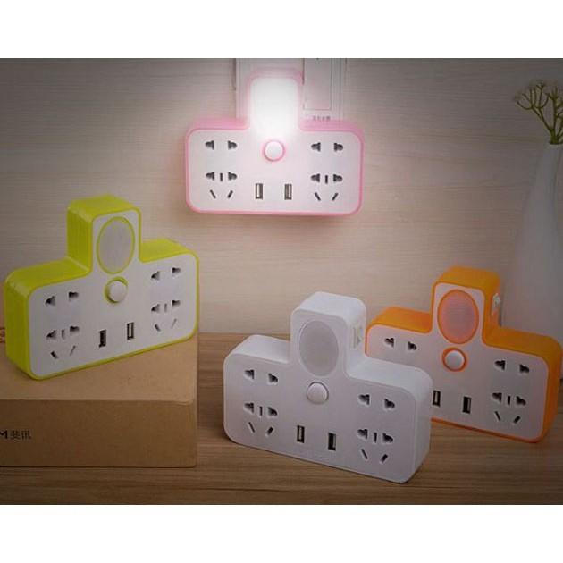 Ổ cắm điện đa năng có đèn ngủ và cổng usb
