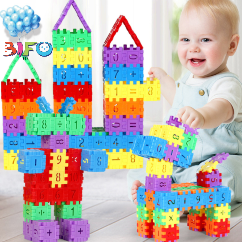 Bộ 50 khối nhựa xây dựng Building block siêu thú vị cho bé
