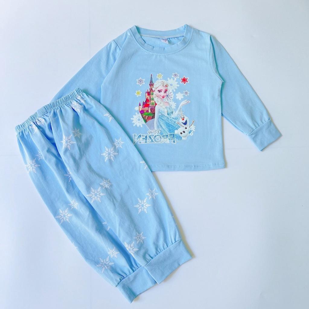 Bộ dài tay cho bé gái chất cotton tàu 8-20kg