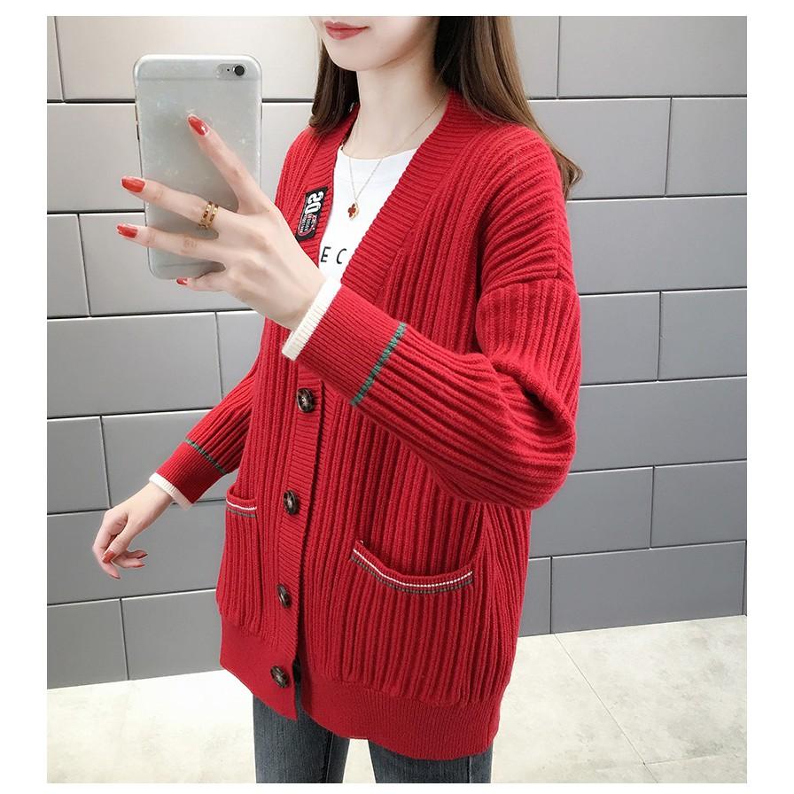 Áo Khoác Len Cardigan Nữ Form Rộng Quảng Châu Đẹp