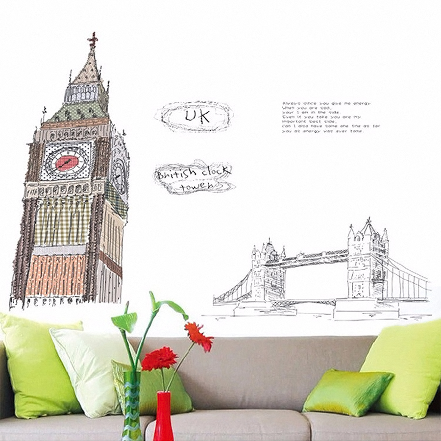 Decal Dán Tường Đồng Hồ Bigben Binbin PK152 (130 x 90 cm)