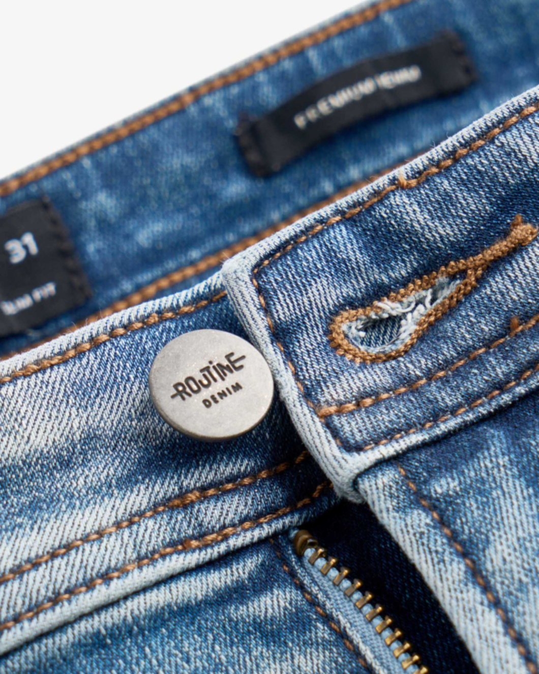 Quần jeans nam ROUTINE Premium công nghệ Hakuu - Poly làm mát. From Slim - 10S24DPA009P | LASTORE MENSWEAR