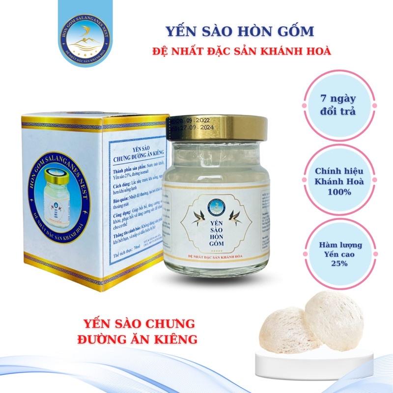 [COMBO 30 LỌ 70ML] Nước Yến Sào Chưng Đường Ăn Kiêng - Yến Sào Hòn Gốm Chính Hiệu Khánh Hoà - H G SALANGANES NEST