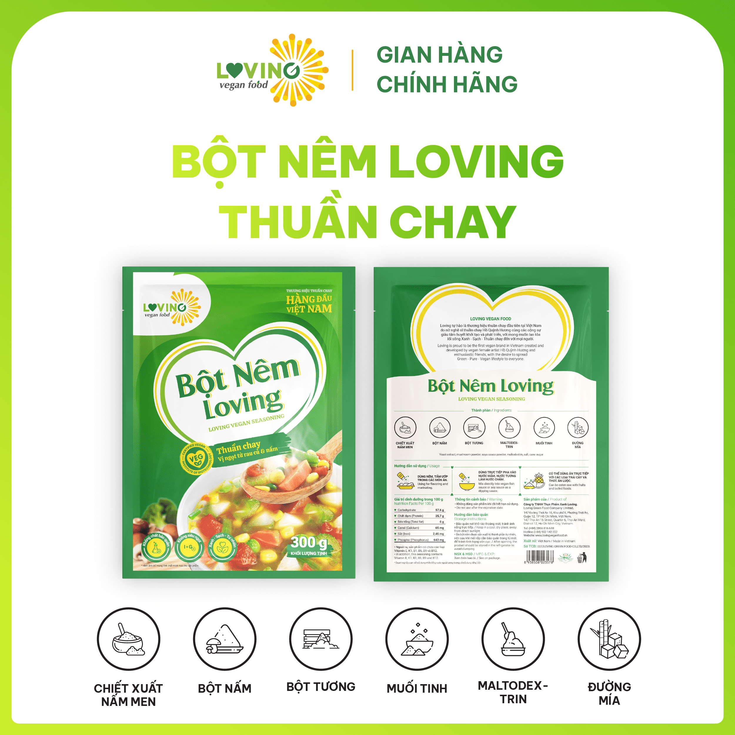 Bột Nêm Loving Thuần Chay Gói 300gram