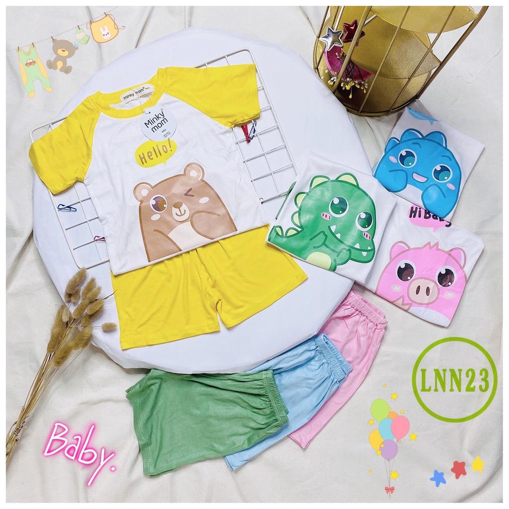 Bộ Cộc Tay In LNN23 Đồ Bộ Thun Lạnh Cao Cấp Mềm Mịn Thoáng Mát Hàng Chuẩn Loại 1 Dễ Chịu, Thoải Mái Cho Bé