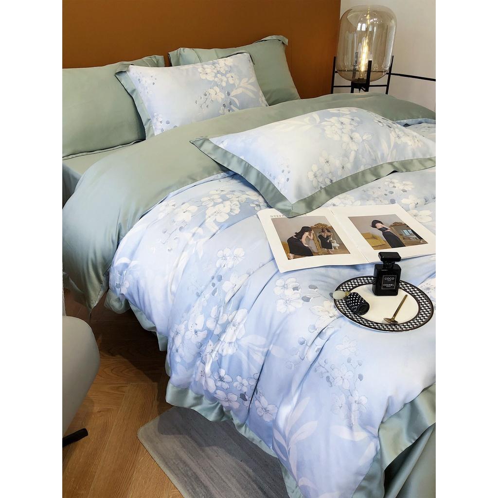 Bộ chăn ga gối mùa hè100% lụa tencel ,cao cấp, MỀM MỊN, MÁT DA cực hot - sang trọng DESIGN SM609