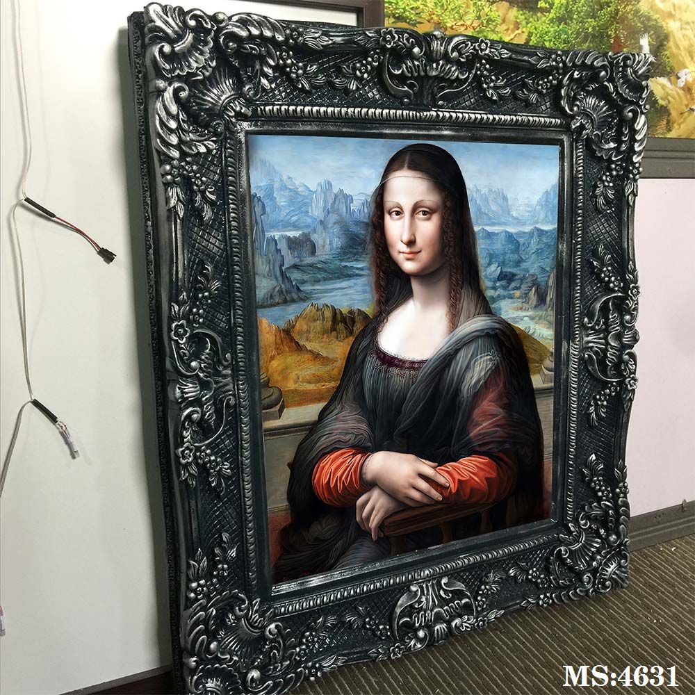 Tranh treo tường châu âu trang trí phòng khách, phòng ngủ. Bức tranh MONA LISA - Nàng Mona Lisa MS 4631