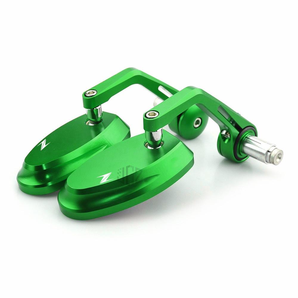 Z Gương Chiếu Hậu Hình Oval Bằng Nhôm CNC Cho Xe Mô Tô Kawasaki Z250 Z400 Z650 Z750 Z800 Z900 Z1000