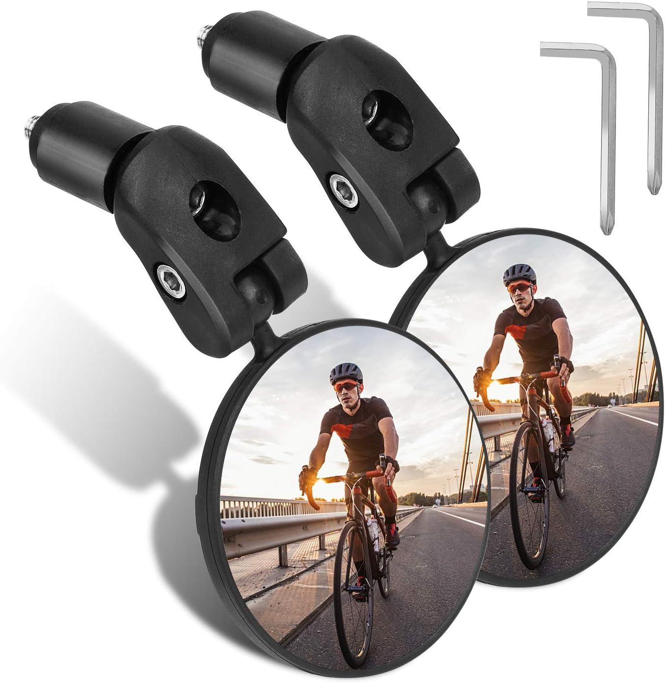 Gương Xe Đạp 2 Cái, Tay Lái Có Thể Điều Chỉnh 360 Độ Độ Nét Cao Gương Cầu Lồi Gương Xe Đạp Cho Xe Đạp Đường Núi Xe Đạp Xe Máy