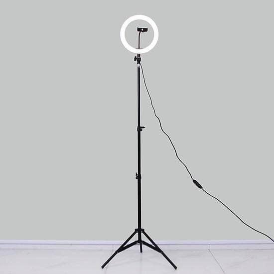 Bộ Đèn LED trợ sáng 26cm tích hợp 3 nguồn ánh sáng trắng/vàng/trung tính hỗ trợ livestream, selfie, quay Tiktok (tặng kèm đầu đọc thẻ nhớ cao cấp)