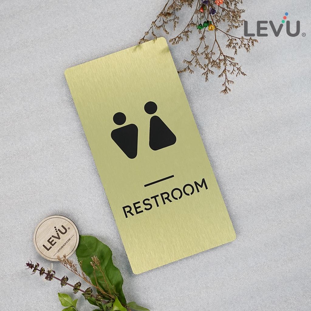 Bảng nhôm alu xước WC – Toilet – Restroom mẫu mới cao cấp hiện đại