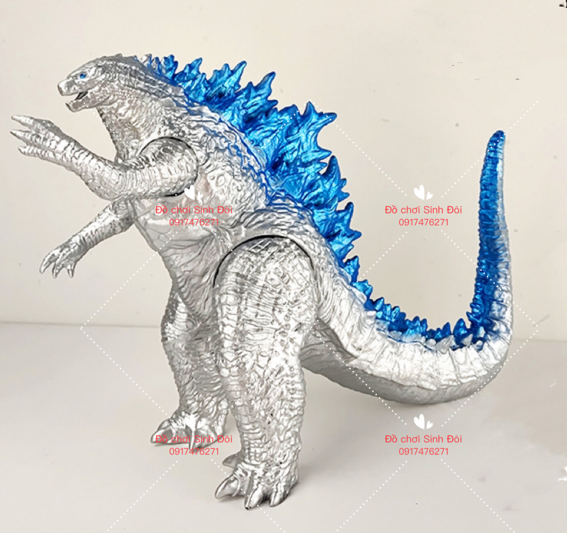 Mô hình khổng Long cao 22cm - màu trắng , vàng ngẫu nhiên