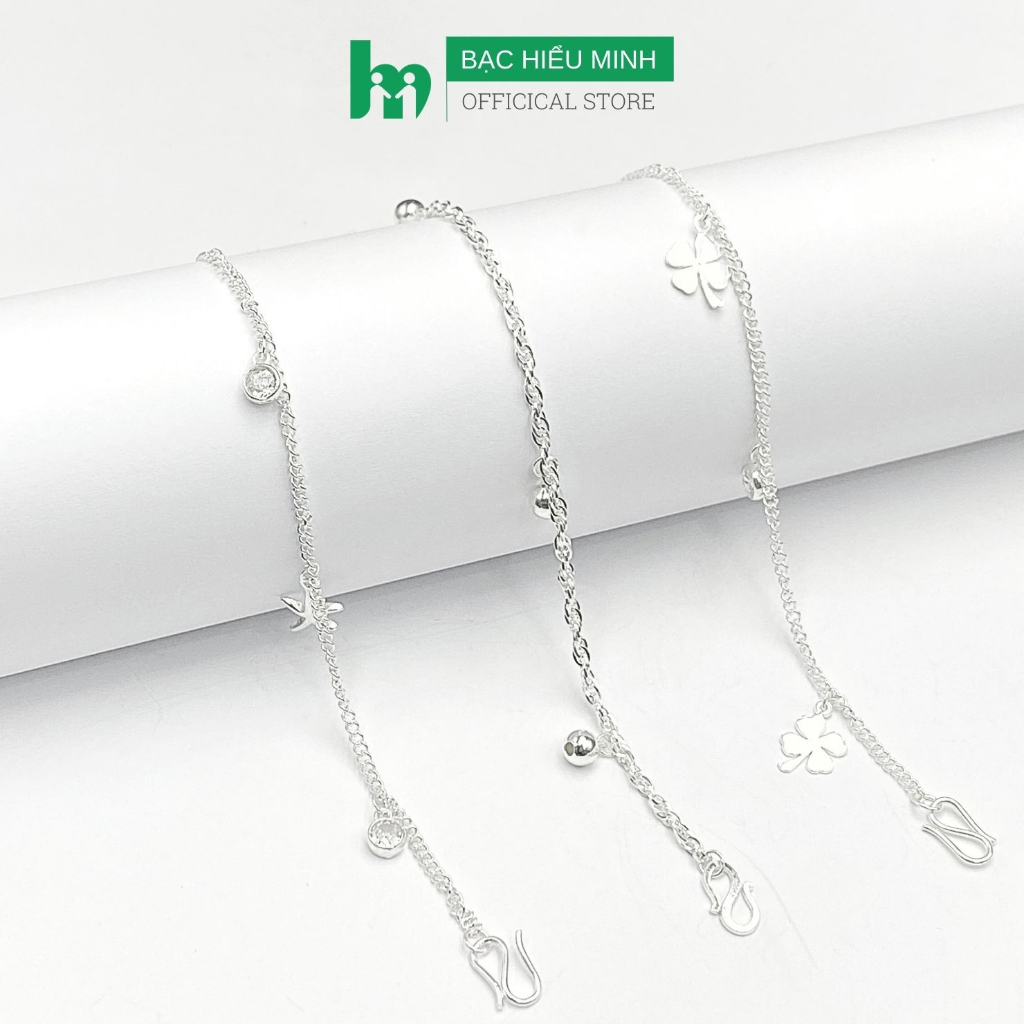 Lắc Chân Bạc Ta Mix Charm Chính Hãng Bạc Hiểu Minh LC248