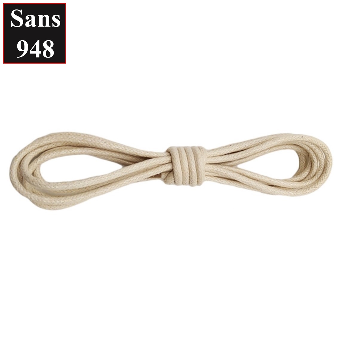 Dây giày boot đùi gối siêu dài tròn Sans948 2m 3m 4m 5m rộng 3mm cotton dù phủ sáp đen trắng be cột buộc cao cổ bốt