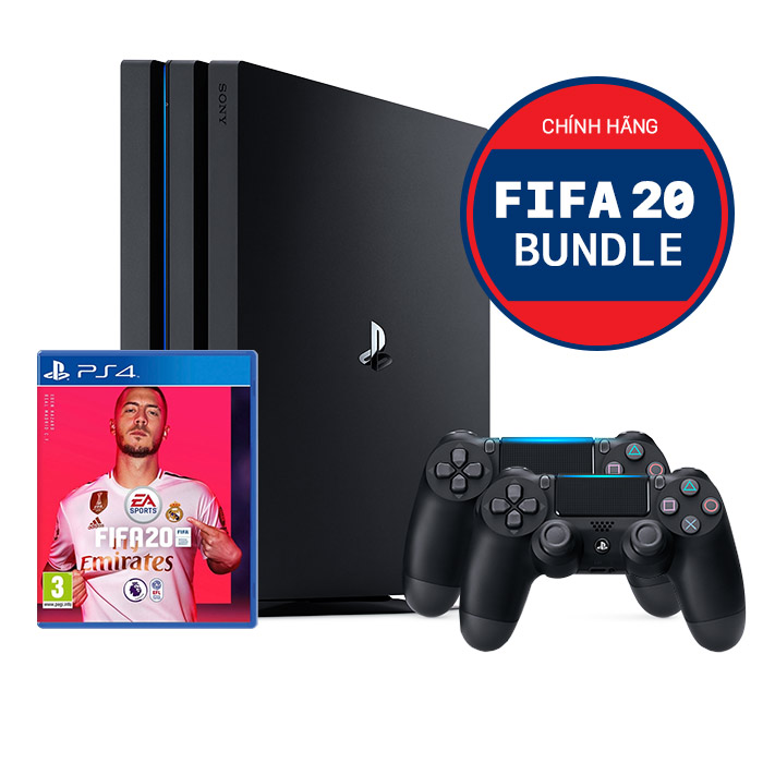 Bộ Ps4 Pro 1Tb Party  Bundle - 2 Tay Cầm - 2 Game Fifa 20 &amp; Crash Team Racing - Chính Hãng