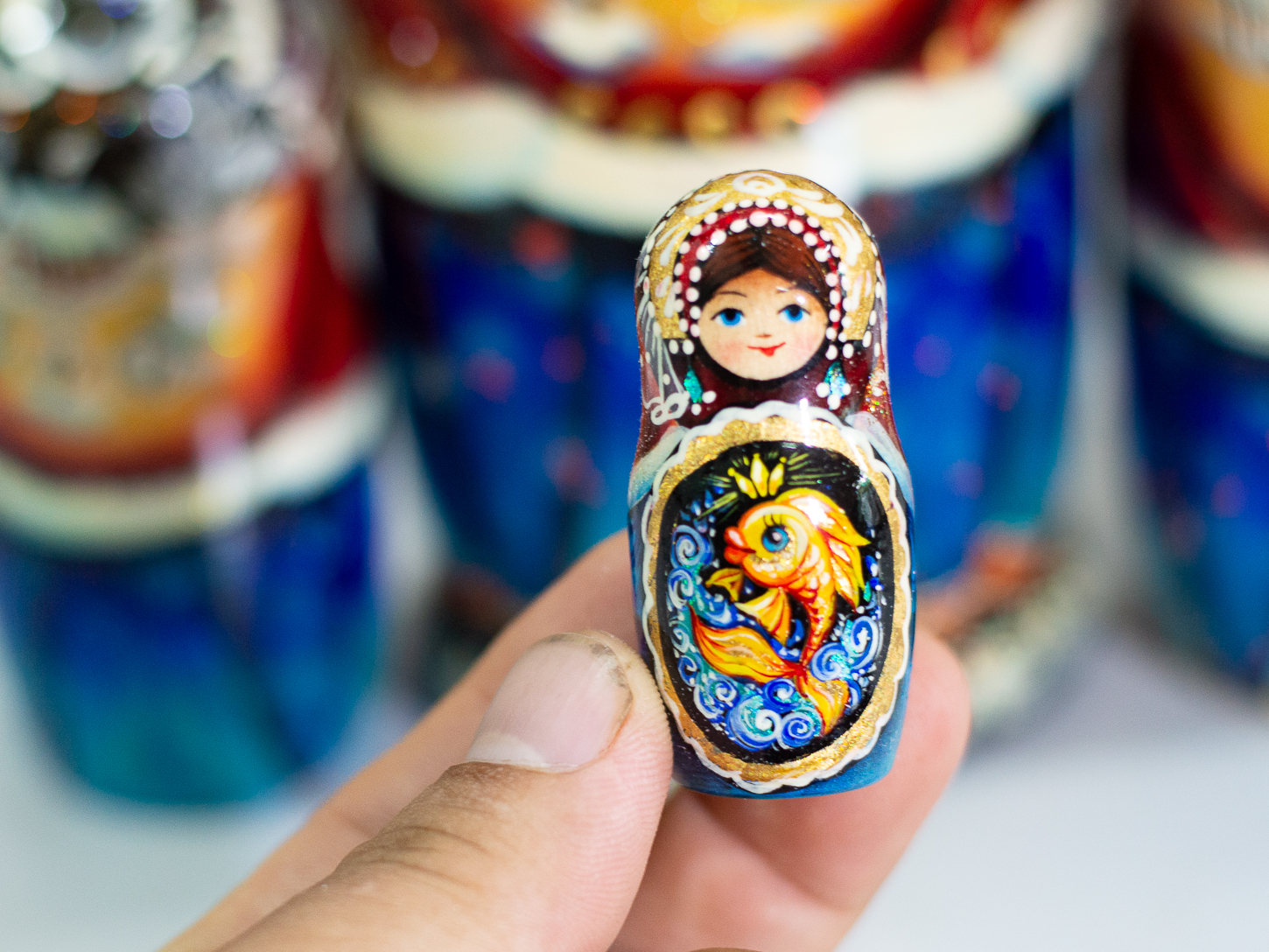 BỘ BÚP BÊ NGA MATRYOSHKA CAO CẤP 5 LỚP 18CM &quot;CỔ TÍCH CHIM LỬA&quot; CỰC ĐẸP VÀ SANG TRỌNG