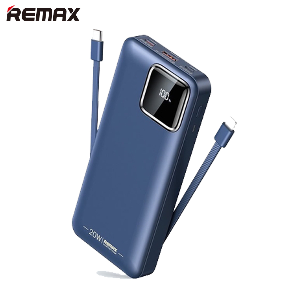 Pin sạc dự phòng Remax kèm cáp 20000mAh 22.5W - Có màn hình Led Remax RPP-513 - Hàng Chính Hãng