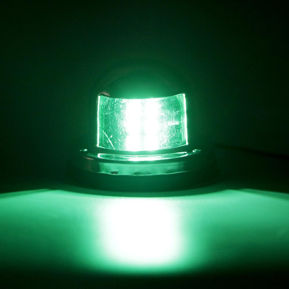 Bộ 2 đèn LED báo tín hiệu xi nhan 12V bằng thép không gỉ chống thấm nước cho tàu thuyền