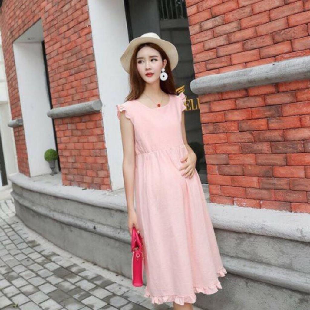 Váy bầu tay tiểu thư bánh bèo hàng đẹp