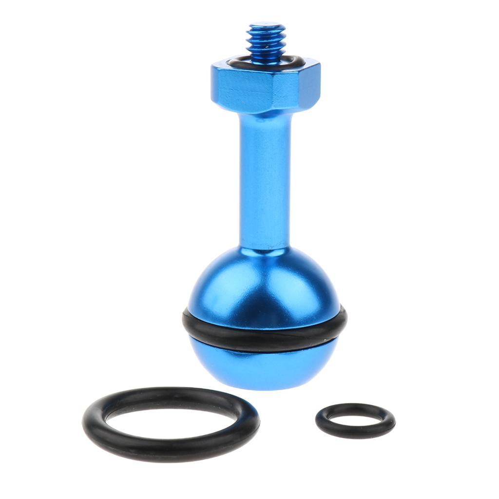 5 Pieces CNC Aluminum Alloy Diving Ball Head Mount Bracket For GoPro 6/5/4/3 , Blue & Black