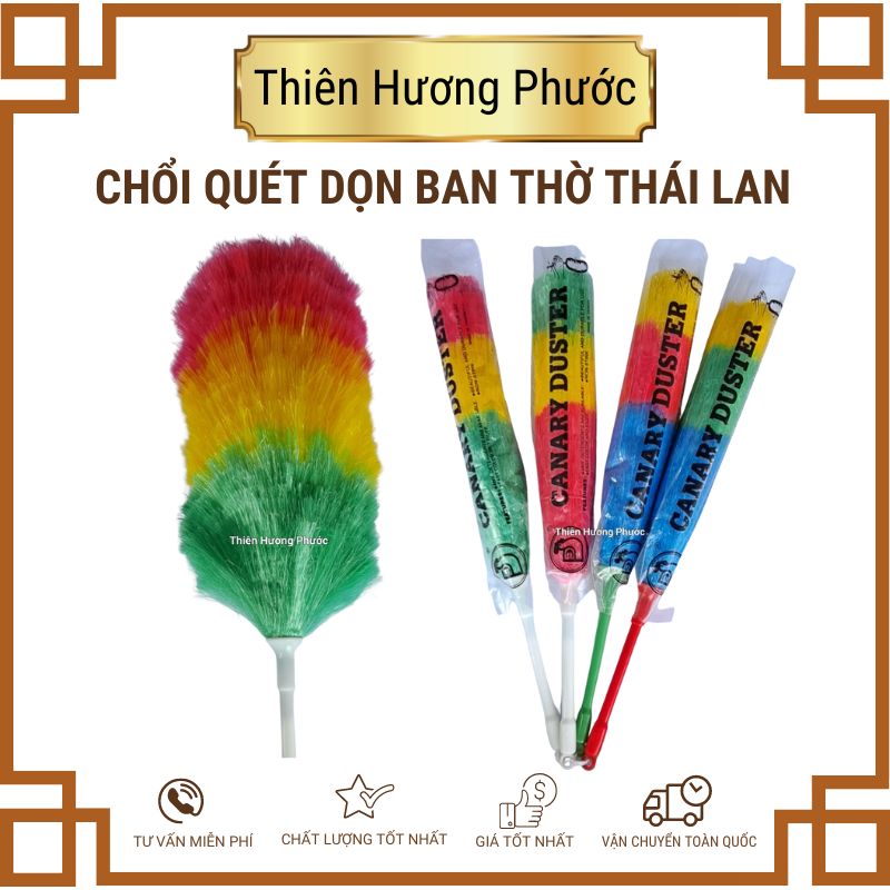 Chổi nylon lau dọn quét ban thờ Thái