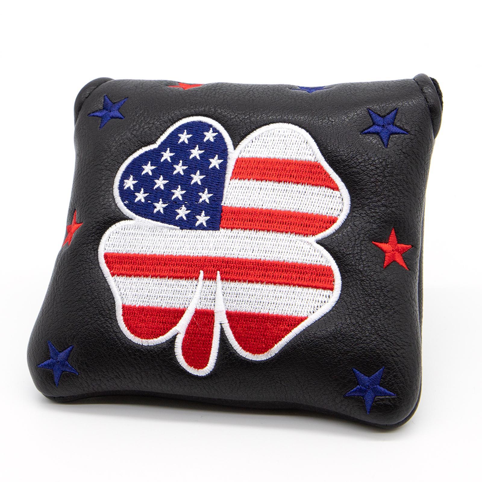 Golf Putter Head Cover PU Leather Magnetic Closure Headcover Protector Case