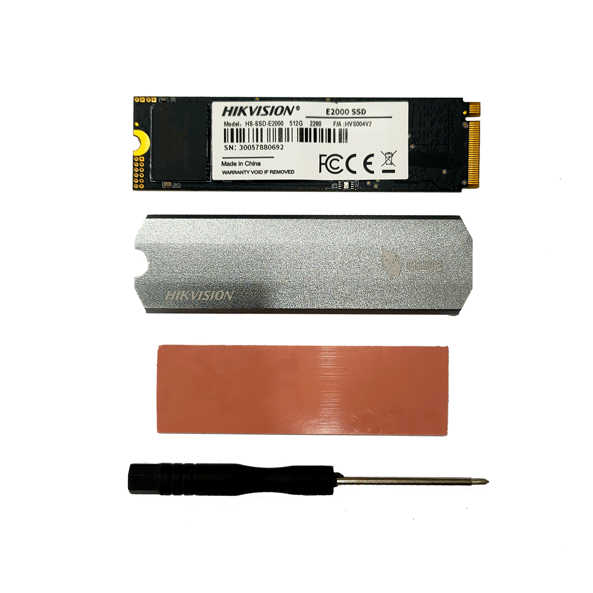 Ổ cứng SSD M.2 Hikvision E2000 512GB NVMe Vỏ tản nhiệt - Hàng chính hãng