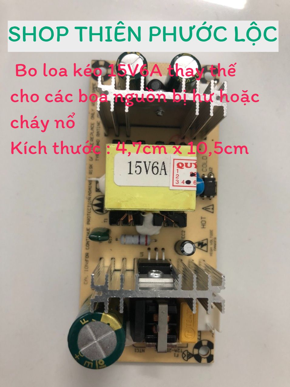 BO NGUỒN 15V-6A CHO LOA KÉO