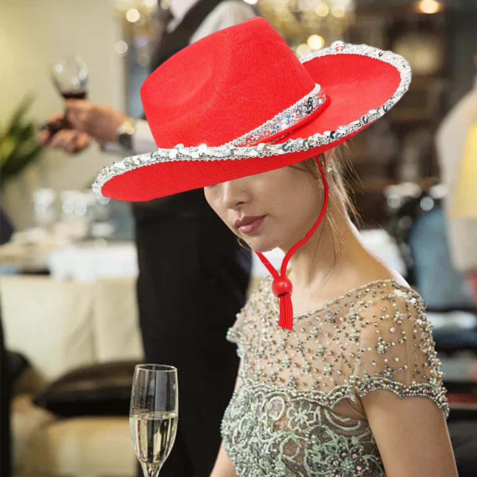 Western Cowboy Hat Fedoras Caps Cowgirl Hat for Summer Outdoor Costumes Accessories