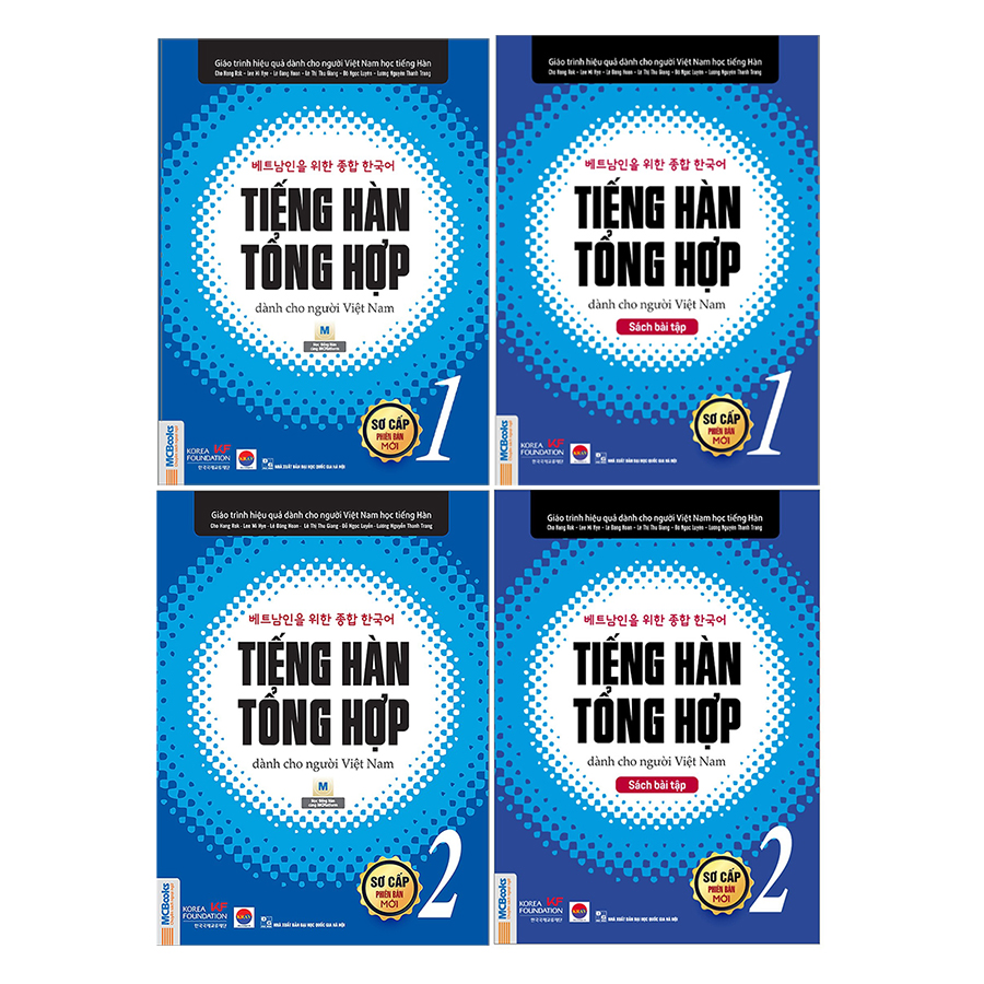 Combo Tiếng Hàn Tổng Hợp Dành Cho Người Việt Nam Sơ Cấp (4 Cuốn)(Tặng Kèm 600 Câu Giao Tiếp Tiếng Hàn Thông Dụng)