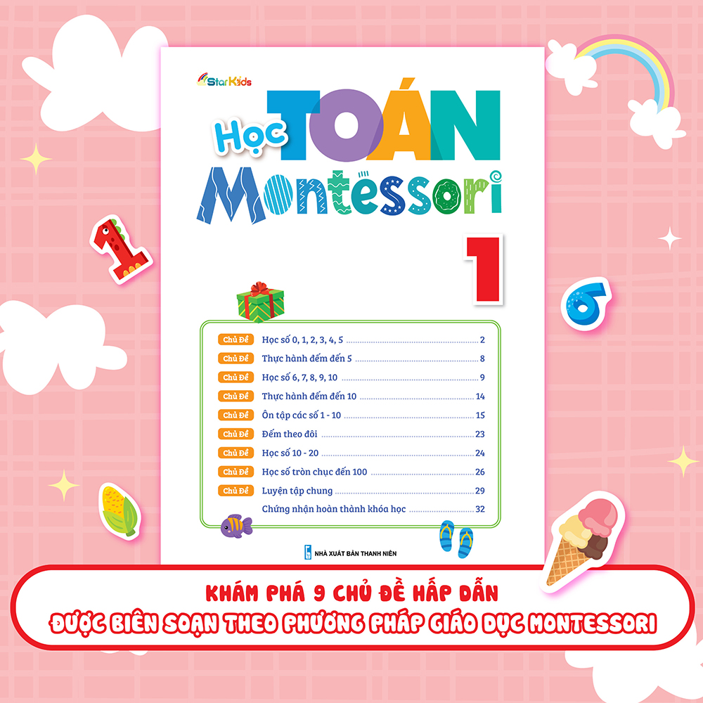 Học Toán Montessori 1 ( Phát triển trí tuệ 4+)