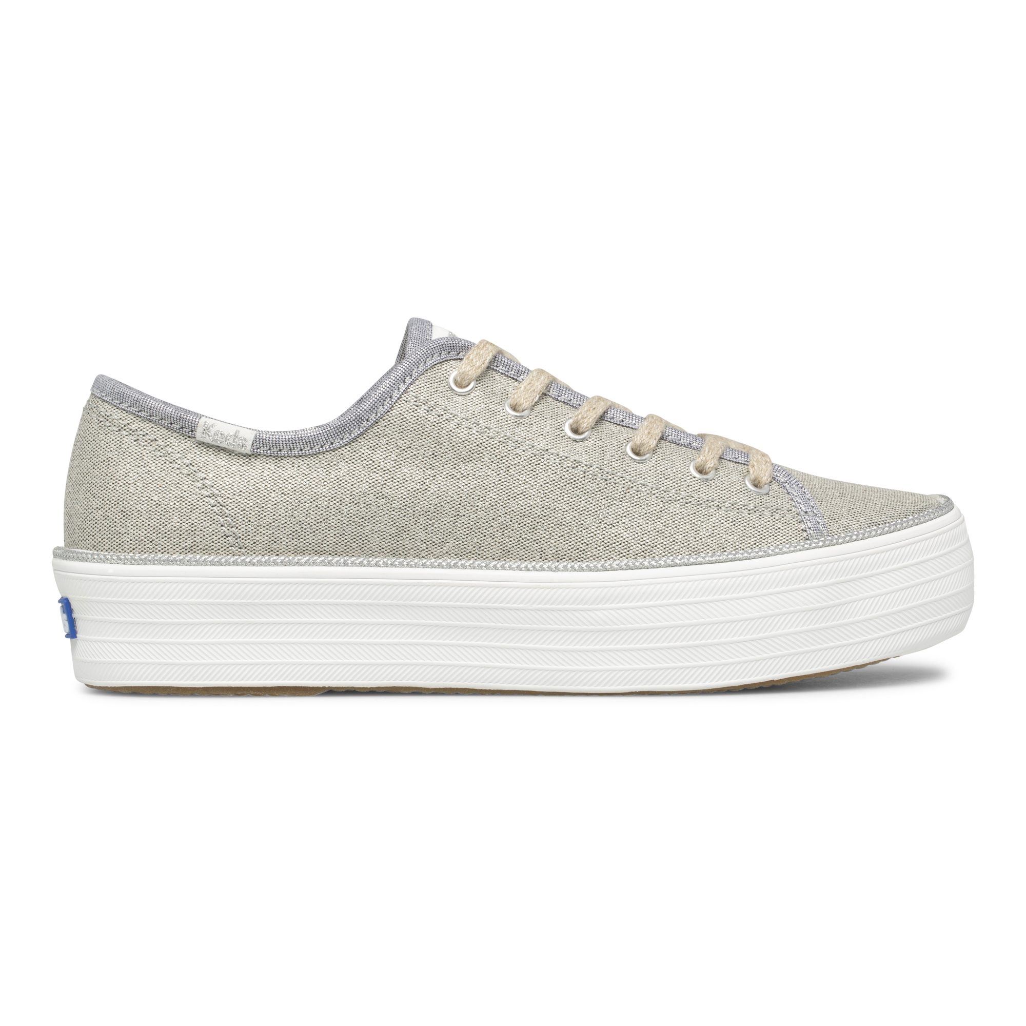 Giày Keds Nữ- Triple Kick Metallic Silver Canvas- KD066515