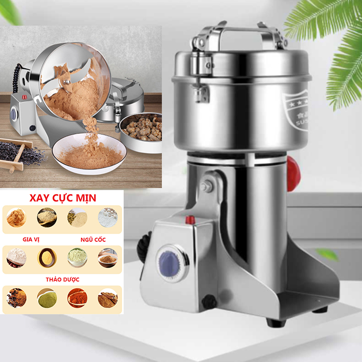 Máy xay bột khô, máy xay các loại thảo dược, nhung hươu khô loại 1000g