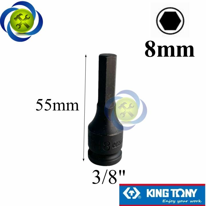 Tuýp lục giác 8mm Kingtony 305508M loại 3/8 loại đen thép CR-MO