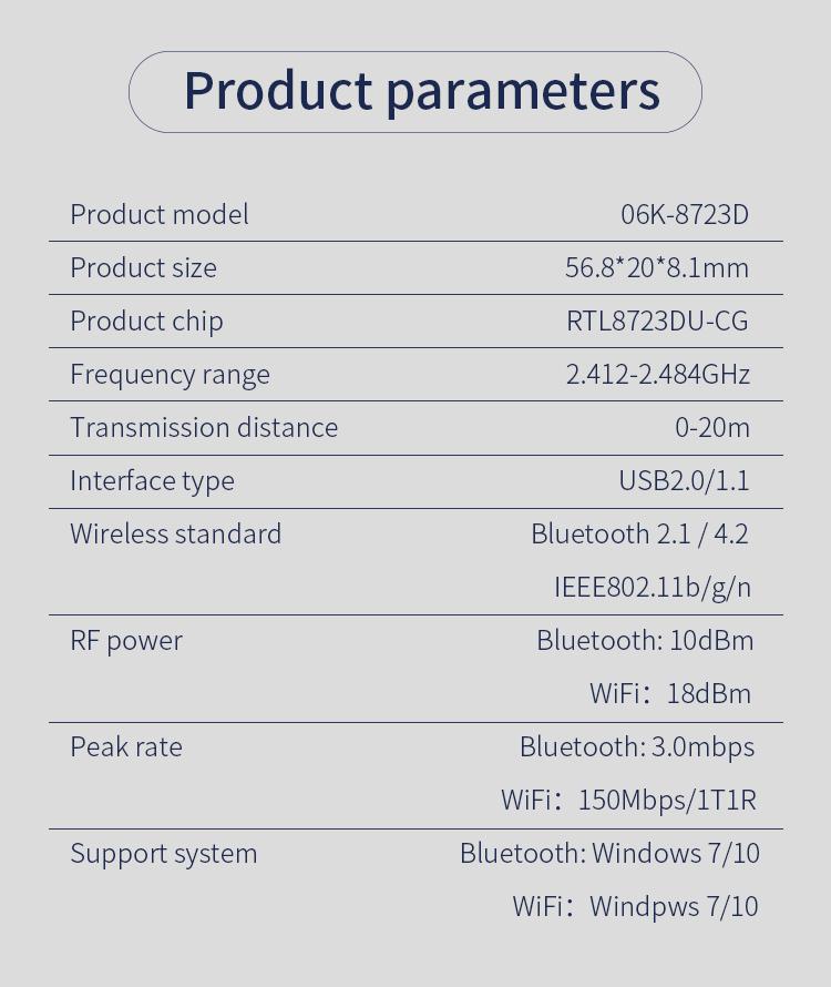 2 In 1 Usb Mini Wireless Bluetooth-compatible 2.1/4.2 Adapter USB2.0/1.1 Laptop Desktop Computer Wifi Receiver Adapter