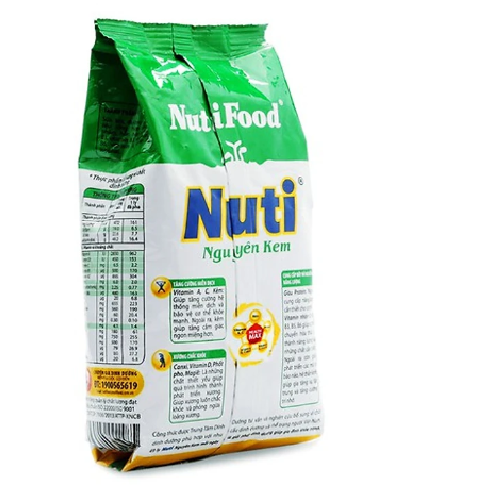 Sữa bột nguyên kem Nutifood túi 400g-giành cho cả gia đình tặng khăn mềm mịn