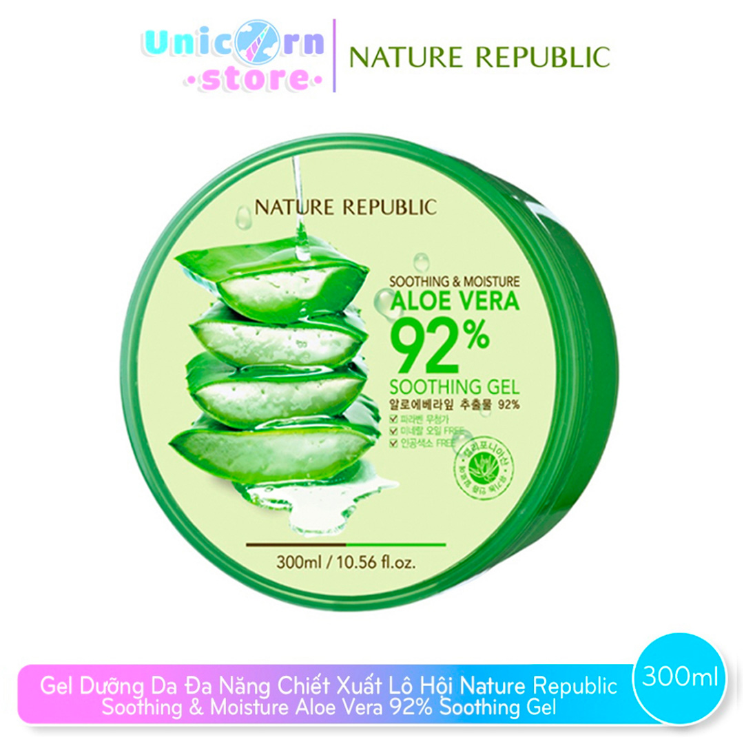 Gel Lô Hội Nature Republic Soothing & Moisture Aloe Vera 92% Soothing Gel