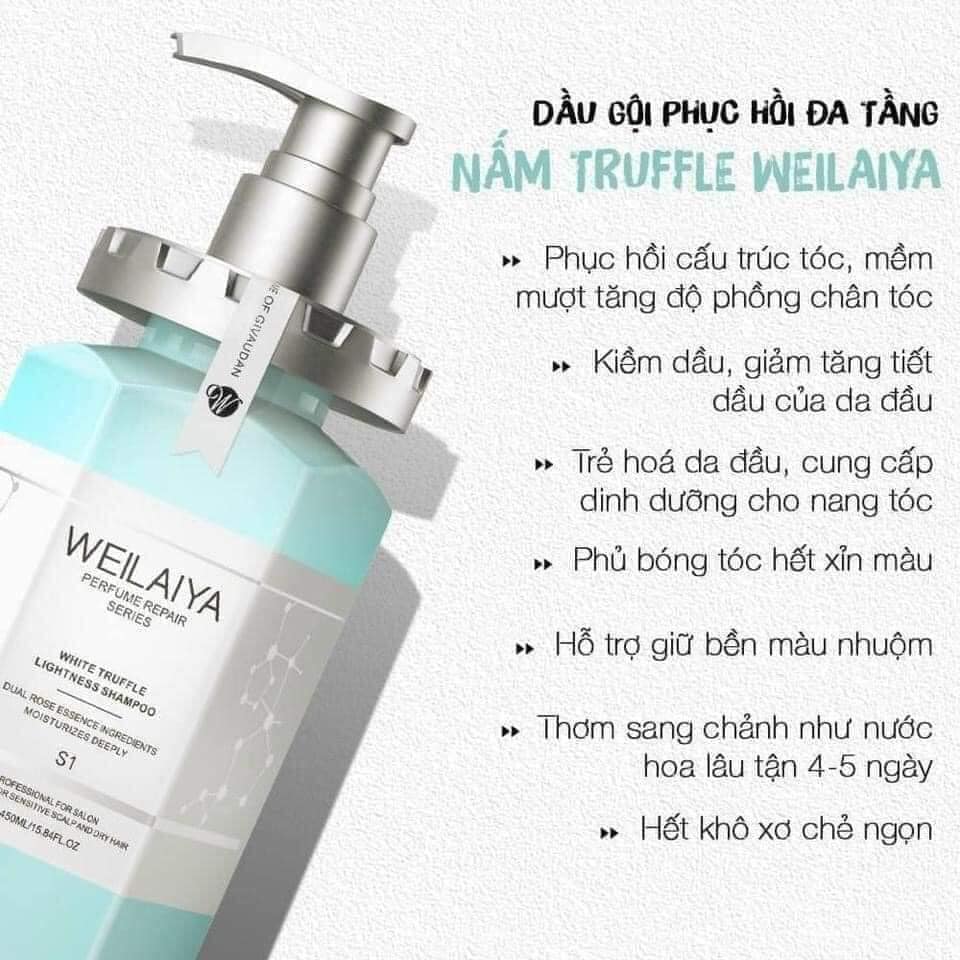 Dầu gội Weilaiya phục hồi đa tầng Nấm Truffle 450ml