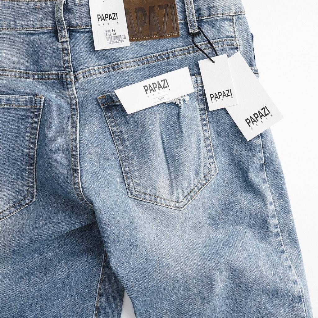 Quần Short Nam Vải Jean Cao Cấp form slimfit đẹp dễ phối đồ, phong cách cá tính - PAPAZI